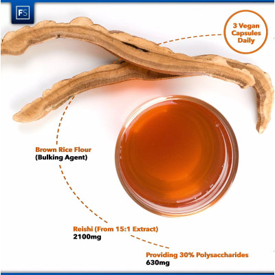 Гъби Рейши екстракт 700mg - 120 капсули | Focus Supplements - UK