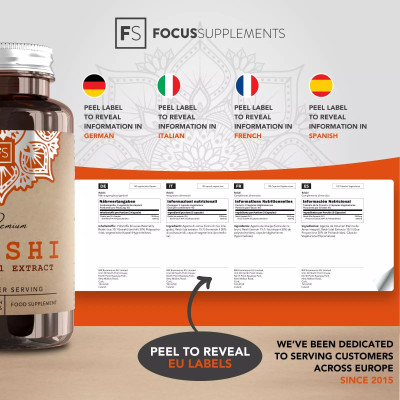 Гъби Рейши екстракт 700mg - 120 капсули | Focus Supplements - UK