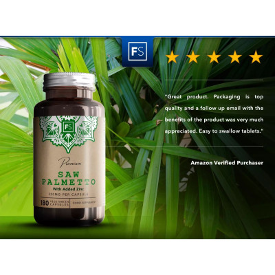 Сао палмето екстракт и цинк - 180 капсули | Focus Supplements UK