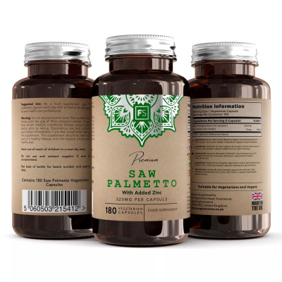 Сао палмето екстракт и цинк - 180 капсули | Focus Supplements UK