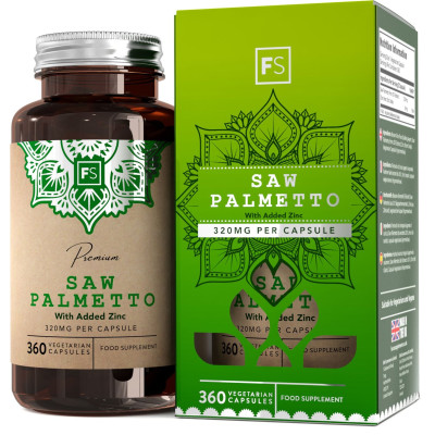 Сао палмето екстракт и цинк - 360 капсули | Focus Supplements UK
