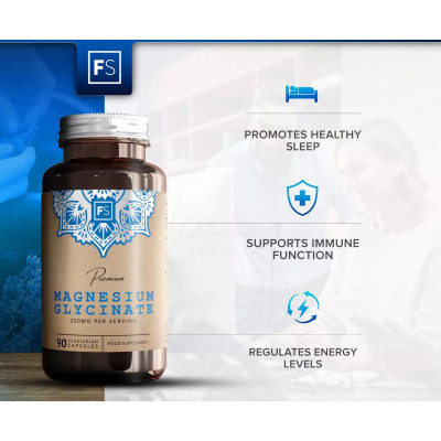 Магнезий бисглицинат 125mg - 90 капсули | Focus Supplements - Великобритания