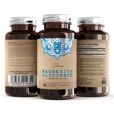 Магнезий бисглицинат 125mg - 90 капсули | Focus Supplements - Великобритания
