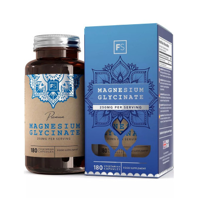Магнезий (бисглицинат) 125mg - 180 капсули | Focus Supplements - UK