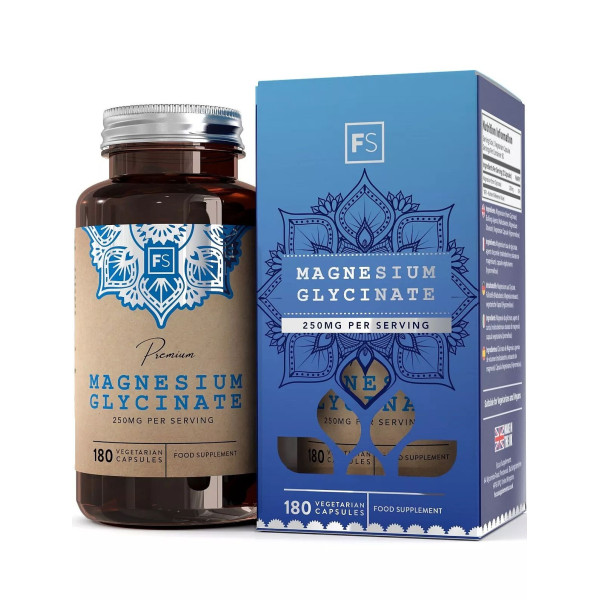 Магнезий (бисглицинат)  - 180 капсули | Focus Supplements - Великобритания
