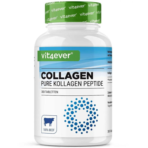Телешки колаген хидролизирани пептиди 500mg - 300 таблетки |Vit4ever - Германия