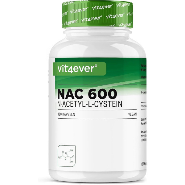 NAC (N-Acetyl-L-Cystein) 600mg - 240 капсули | Vit4ever - Германия