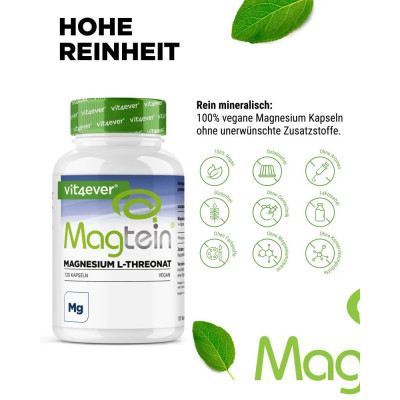 Магнезий Л-Треонат 500mg- 180 капсули | Vit4ever - Германия