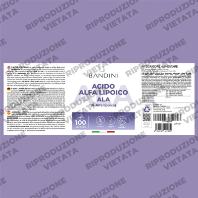 Aлфа-липоева киселина (ALA R-форма) 200mg - 100 капсули | Bandini Pharma - Италия