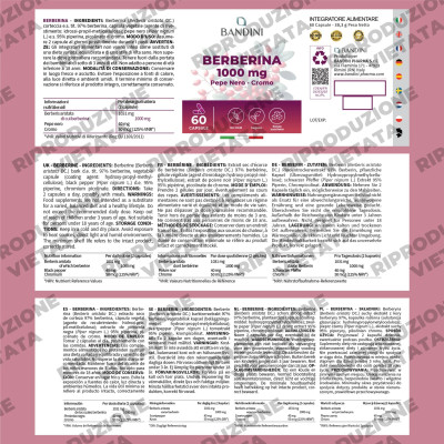 Берберин 1000mg с хром и пиперин - 60 капсули | Bandini Pharma - Италия