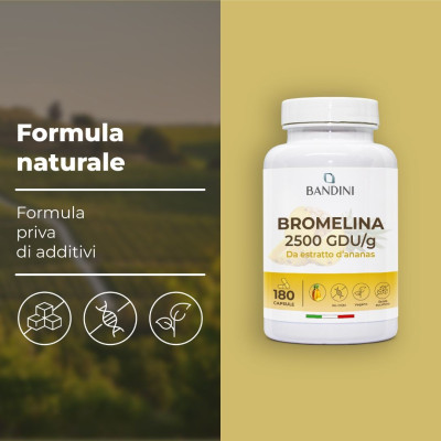 Бромелаин 500mg (5000 GDU/g) - 200 таблетки | Bandini Pharma - Италия
