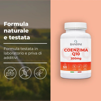 Коензим Q10 200mg - 60 капсули | Bandini Pharma - Италия