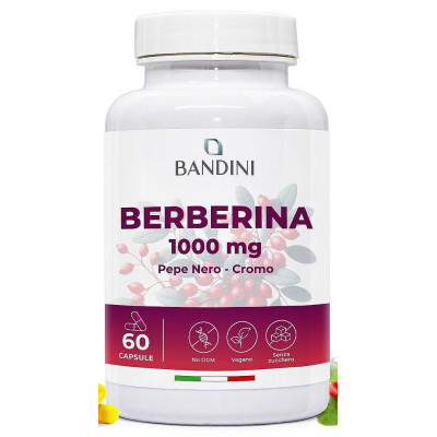 Берберин 1000mg с хром и пиперин - 60 капсули | Bandini Pharma - Италия