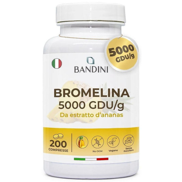Бромелаин 5000 GDU/g - 200 таблетки | Bandini Pharma - Италия