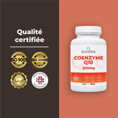 Коензим Q10 200mg - 120 капсули | Bandini Pharma - Италия