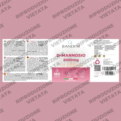Д-маноза 667mg - 180 капсули | Bandini Pharma - Италия