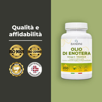 Масло от вечерна иглика 500mg - 200 меки капсули | Bandini Pharma - Италия