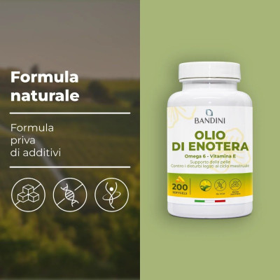 Масло от вечерна иглика 500mg - 200 меки капсули | Bandini Pharma - Италия