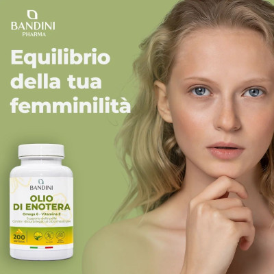 Масло от вечерна иглика 500mg - 200 меки капсули | Bandini Pharma - Италия