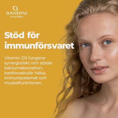 Витамин Д3 2000IU - 365 меки капсули | Bandini Pharma - Италия