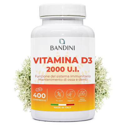 Витамин Д3 2000IU - 365 меки капсули | Bandini Pharma - Италия