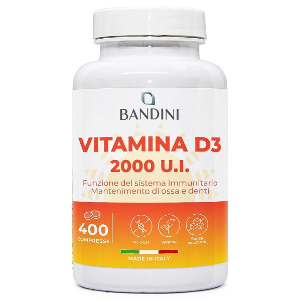 Витамин Д3 2000IU - 400 таблетки | Bandini Pharma - Италия