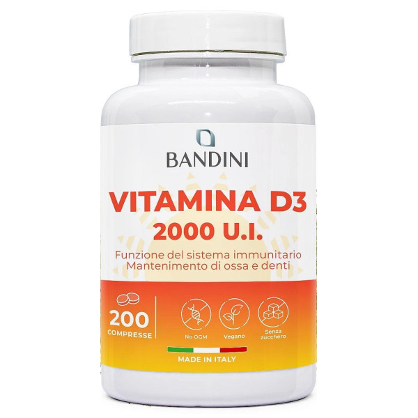 Витамин Д3 2000IU - 200 таблетки | Bandini Pharma - Италия