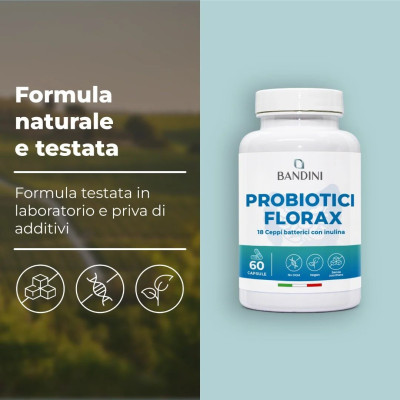 Florax пробиотичен комплекс - 60 капсули | Bandini Pharma - Италия