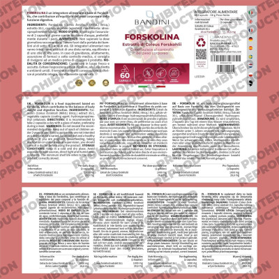 Форсколин 500mg - 60 капсули | Bandini Pharma - Италия
