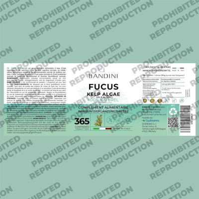 Йод от кафяви водорасли (фукус) 225mcg - 365 таблетки | Bandini Pharma - Италия