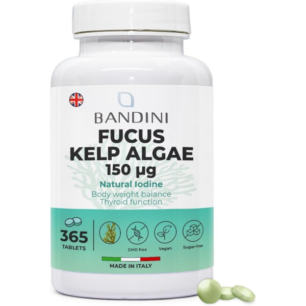 Йод от кафяви водорасли (фукус) 225mcg - 365 таблетки | Bandini Pharma - Италия
