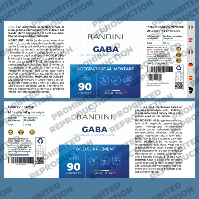 ГАБА (GABA) 375 mg - 90 капсули | Bandini Pharma - Италия