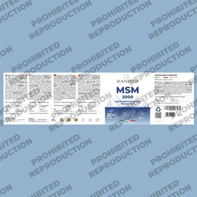 MSM 1000mg с витамин C - 200 таблетки | Bandini Pharma - Италия