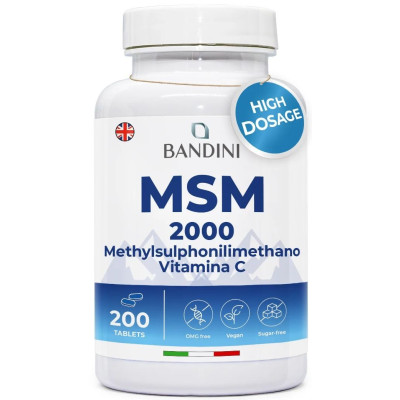 MSM 1000mg с витамин C - 200 таблетки | Bandini Pharma - Италия