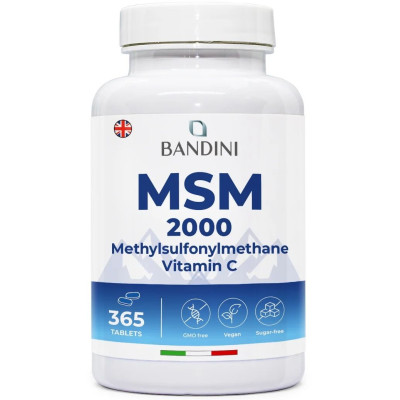 MSM 1000mg с витамин C - 365 таблетки | Bandini Pharma - Италия