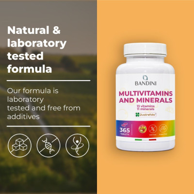 Комплекс мултивитамини и минерали - 365 таблетки | Bandini Pharma - Италия