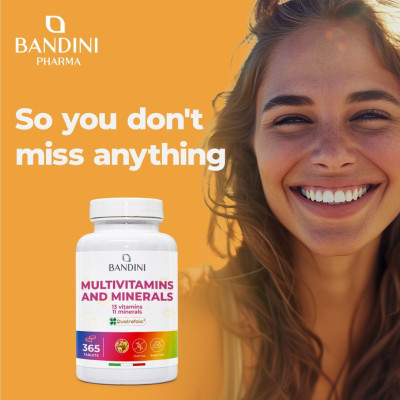 Комплекс мултивитамини и минерали - 365 таблетки | Bandini Pharma - Италия