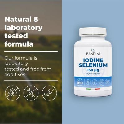 Йод + Селен (150mcg/100mcg) - 160 таблетки | Bandini Pharma - Италия
