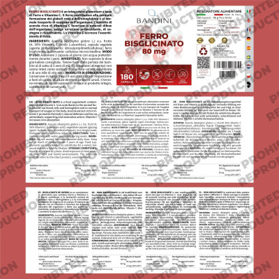 Желязо с витамин Ц от ацерола - 180 капсули | Bandini Pharma - Италия