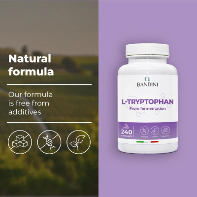 Л-триптофан 500mg - 240 капсули | Bandini Pharma - Италия