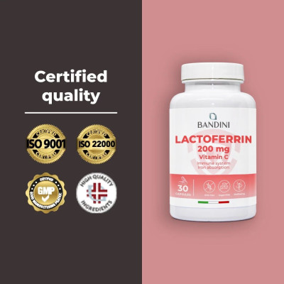 Лактоферин 200mg - 30 капсули | Bandini Pharma - Италия