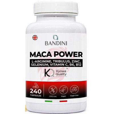 Мака комплекс с трибулус, цинк и л-аргинин - 240 капсули | Bandini Pharma - Италия