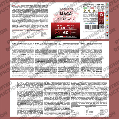 Мака комплекс с трибулус, цинк и л-аргинин - 60 капсули | Bandini Pharma - Италия