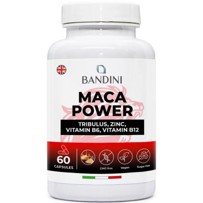 Мака комплекс с трибулус, цинк и л-аргинин - 60 капсули | Bandini Pharma - Италия