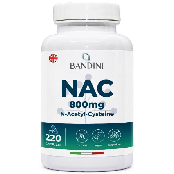 NAC (N-Acetyl-L-Cystein) 800mg - 220 капсули | Bandini Pharma - Италия