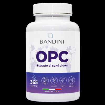 OPC екстракт от гроздови семки с Витамин C - 365 капсули | Bandini Pharma - Италия