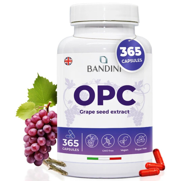 OPC екстракт от гроздови семки - 365 капсули | Bandini Pharma - Италия