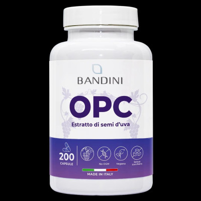 OPC екстракт от гроздови семки с Витамин C - 200 капсули | Bandini Pharma - Италия