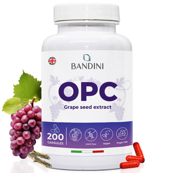 OPC екстракт от гроздови семки - 200 капсули | Bandini Pharma - Италия