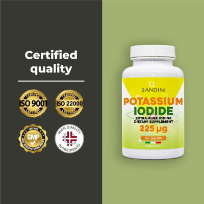 Калиев йодид 225mcg - 120 таблетки | Bandini Pharma - Италия